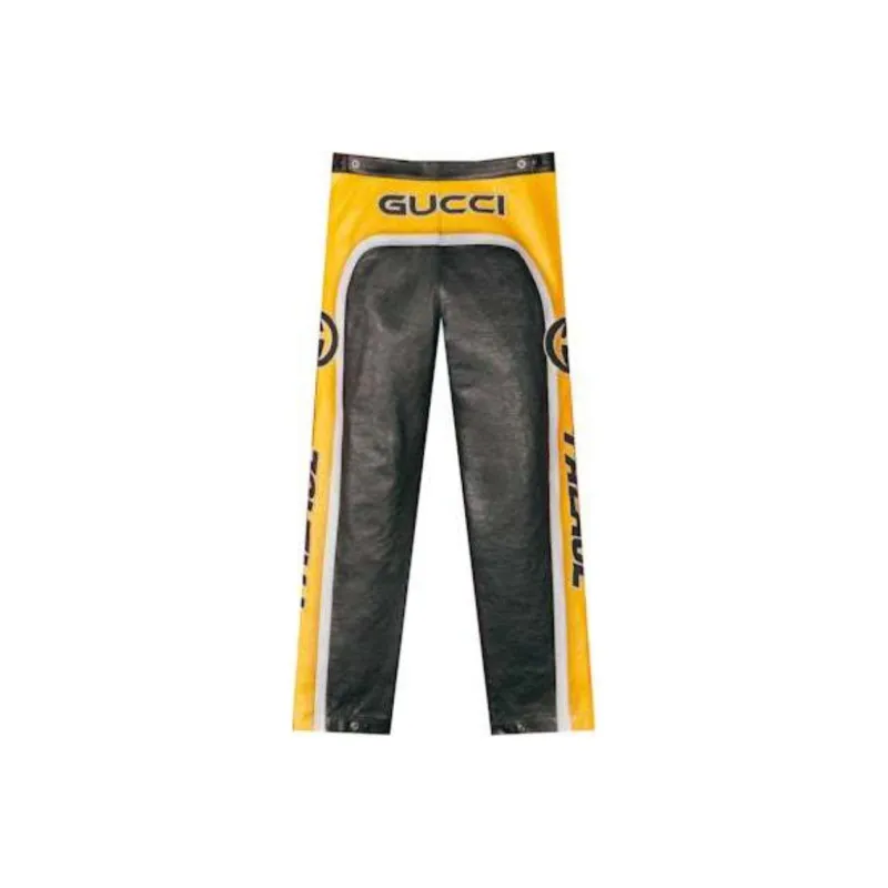 GUCCI x PALACE Casual Pants Men's Yellow Black-1