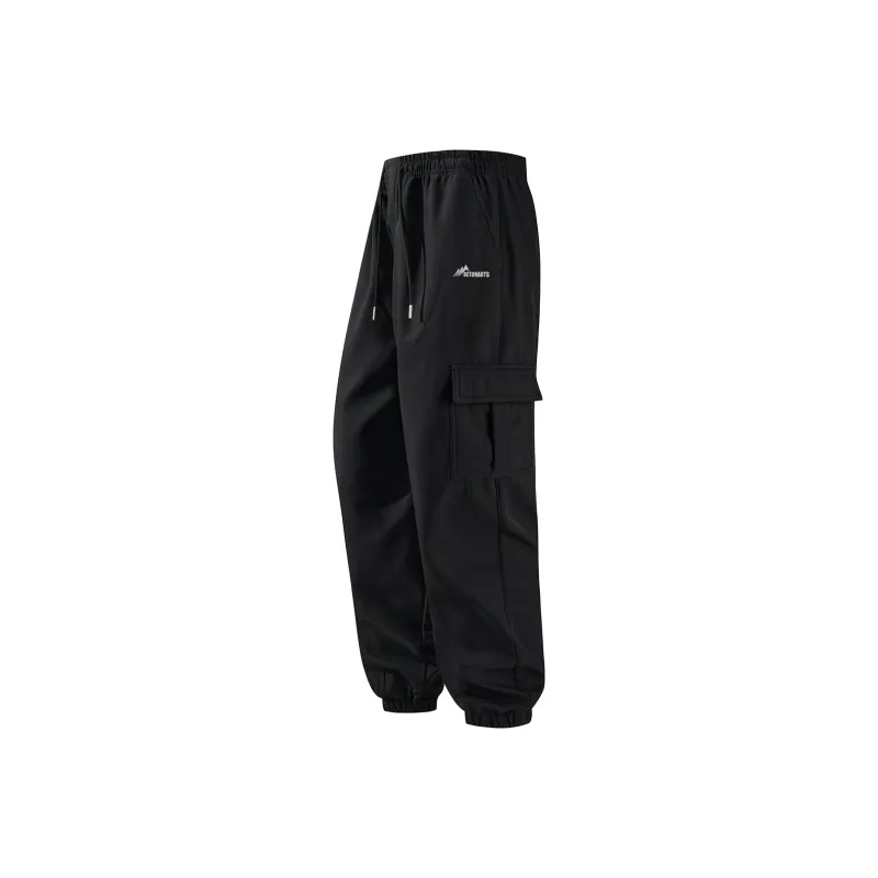 Small Columns Under The Sea Cargo Pants Unisex Black-0