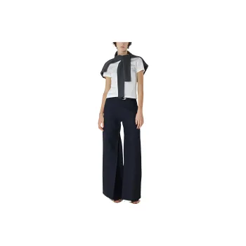 Fax Copy Express Wide Leg Moderate Casual Pants All Unisex Black