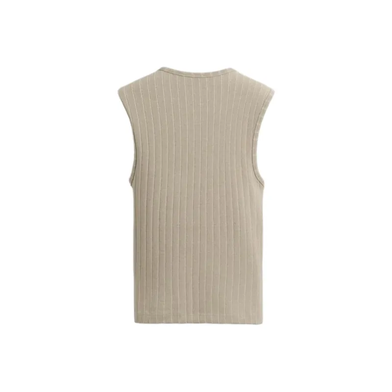 ZARA Tank Tops Men Beige-1