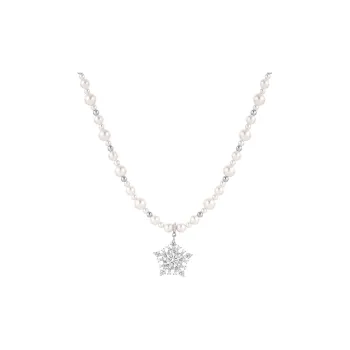 YPYN S925 Silver Necklaces Women's White Gold