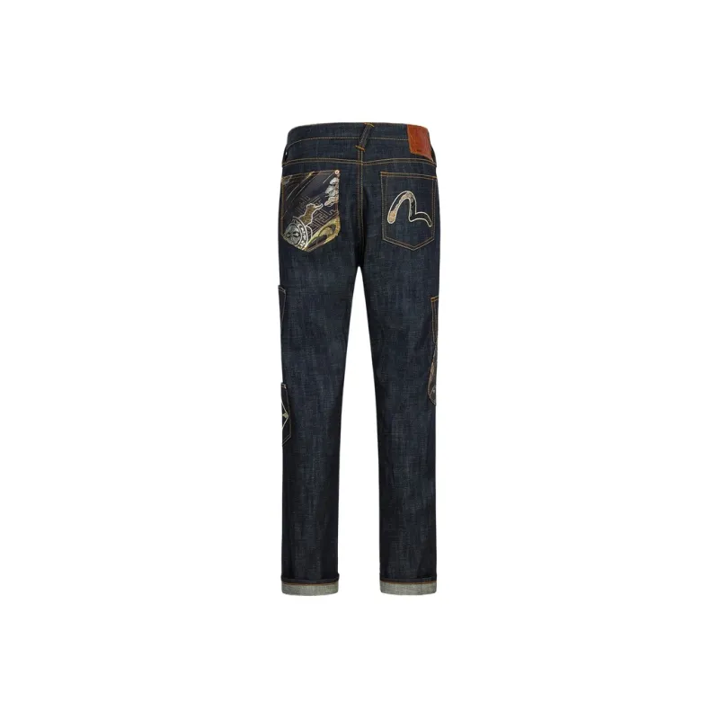 EVISU Brocade Multi pocket Jeans-0