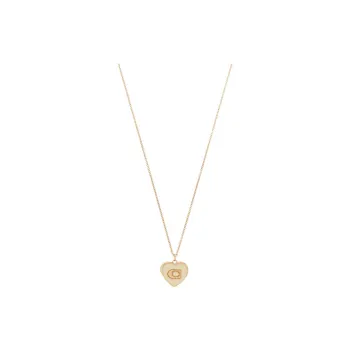 COACH Signature Heart Locket Boxed Necklace