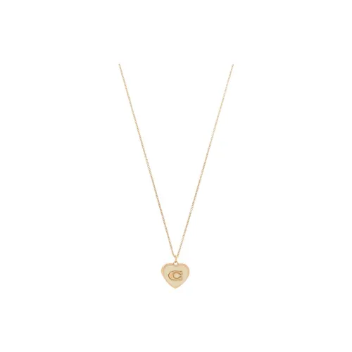 COACH Signature Heart Locket Boxed Necklace