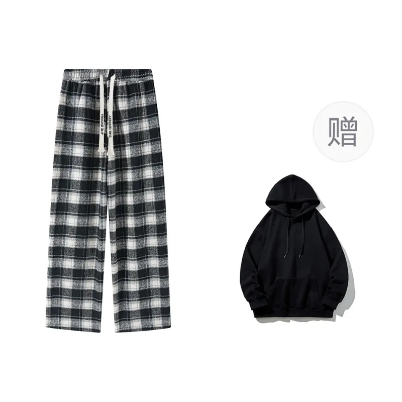 Qnxeey Casual Pants Unisex-17