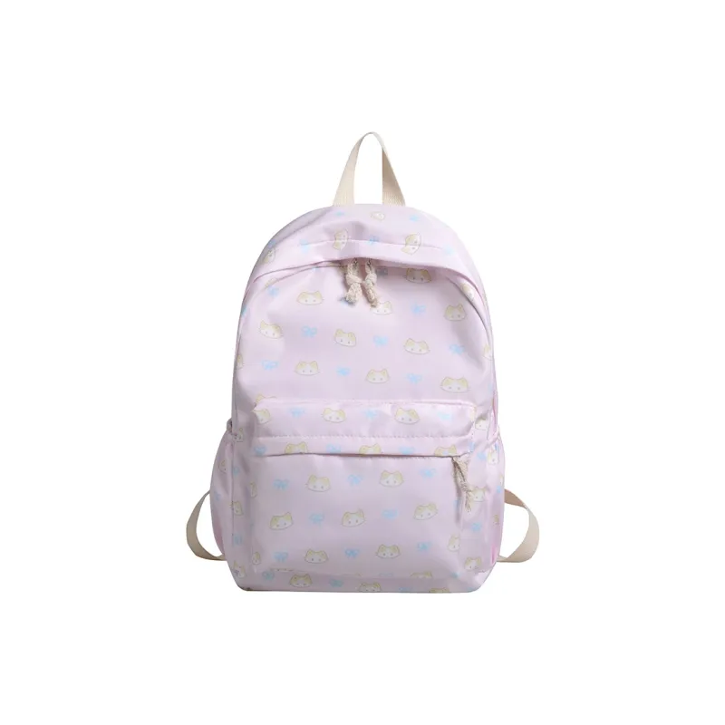 Dusen Kangaroo Nylon Backpack Women's Beige Yellow/White/Blue/Pink-13