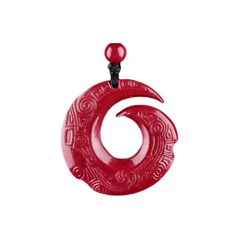 MY WORLD BEGINS AND ENDS WITH YOU Reconstructed Cinnabar Necklaces Unisex