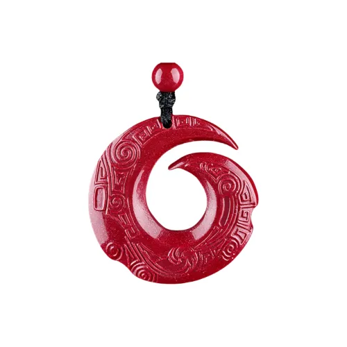 MY WORLD BEGINS AND ENDS WITH YOU Reconstructed Cinnabar Necklaces Unisex