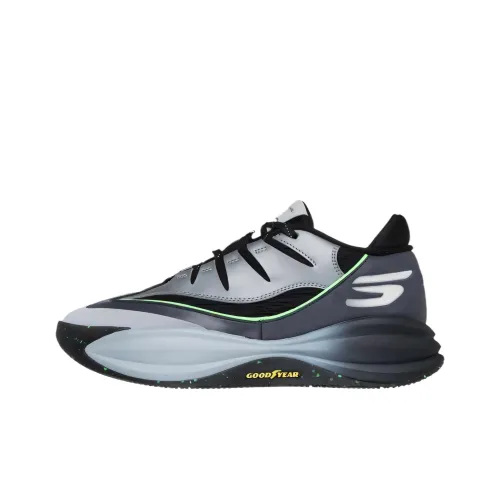 Skechers SKX B LITE Low Top Basketball Shoes Men's Silver