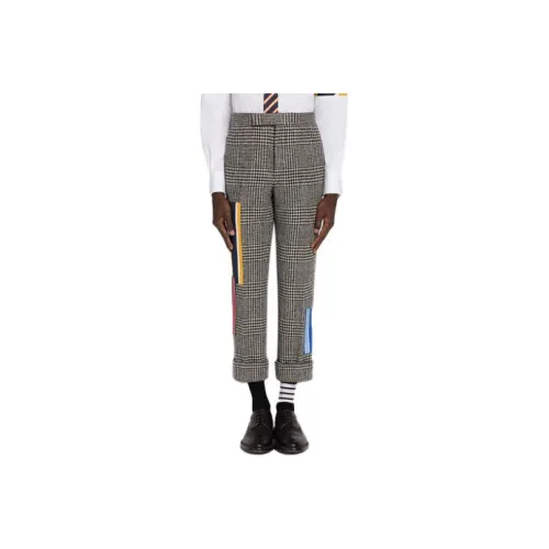 THOM BROWNE Patchwork Cropped Wool Trousers