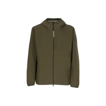 WOOLRICH Logo-Patch Hooded Zipped Jacket