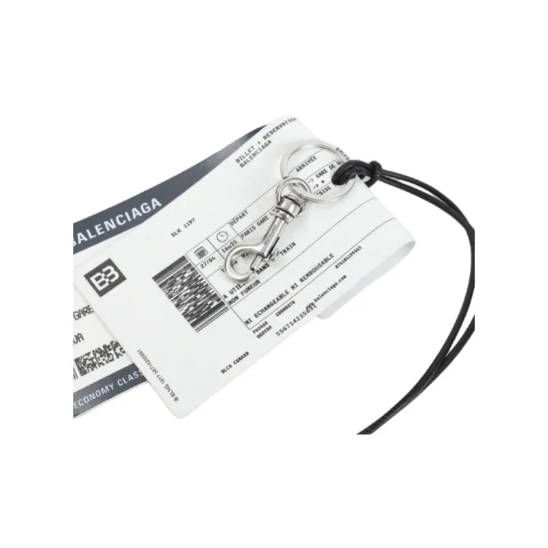 Balenciaga Train Ticket Keychain-2