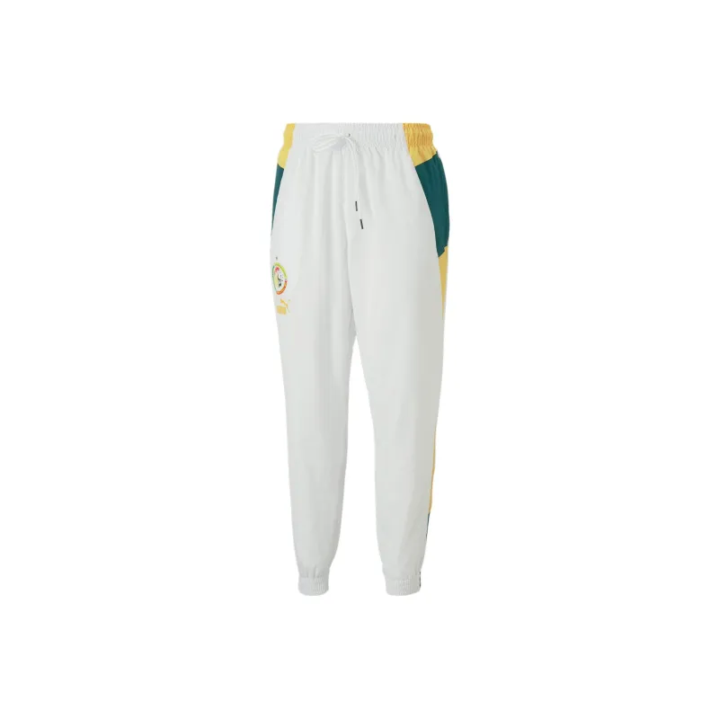 PUMA Knitted Sports Pants Men's White Mustard Seed Color-0