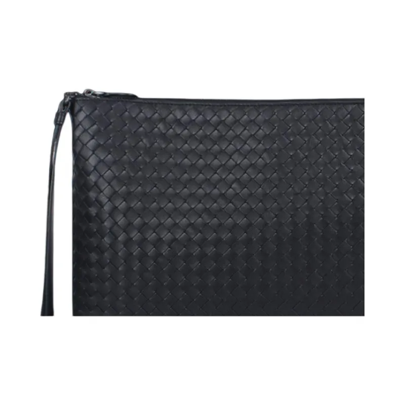 Bottega Veneta Intrecciato Woven Clutch Men's Marine Blue-1