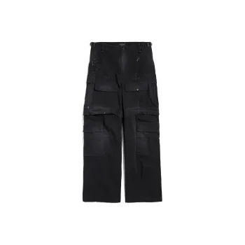 Balenciaga Distressed Oversize Cargo Trousers