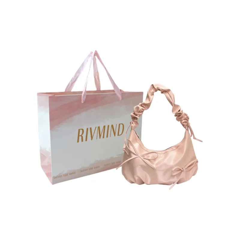 RIVMIND PU Shoulder Bag Women's White/Black/Purple/Yellow/Pink-24