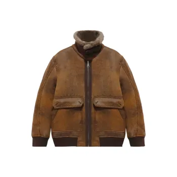 WILD LEADER Leather Jacket Unisex Caramel