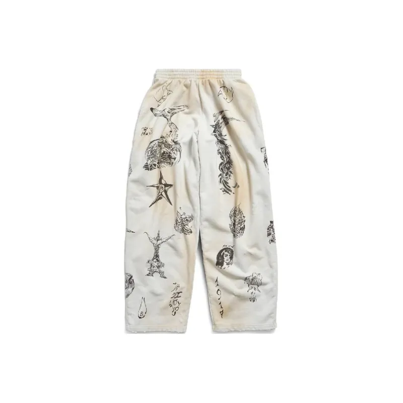 Balenciaga Men's Tat Baggy Sweatpants-0