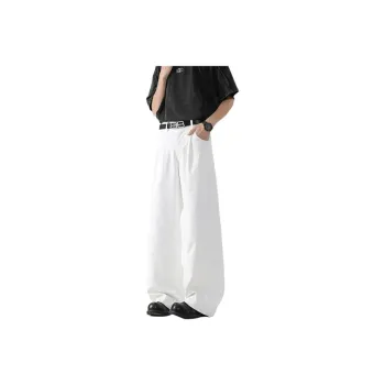 BEAR UNION Casual Pants Unisex White