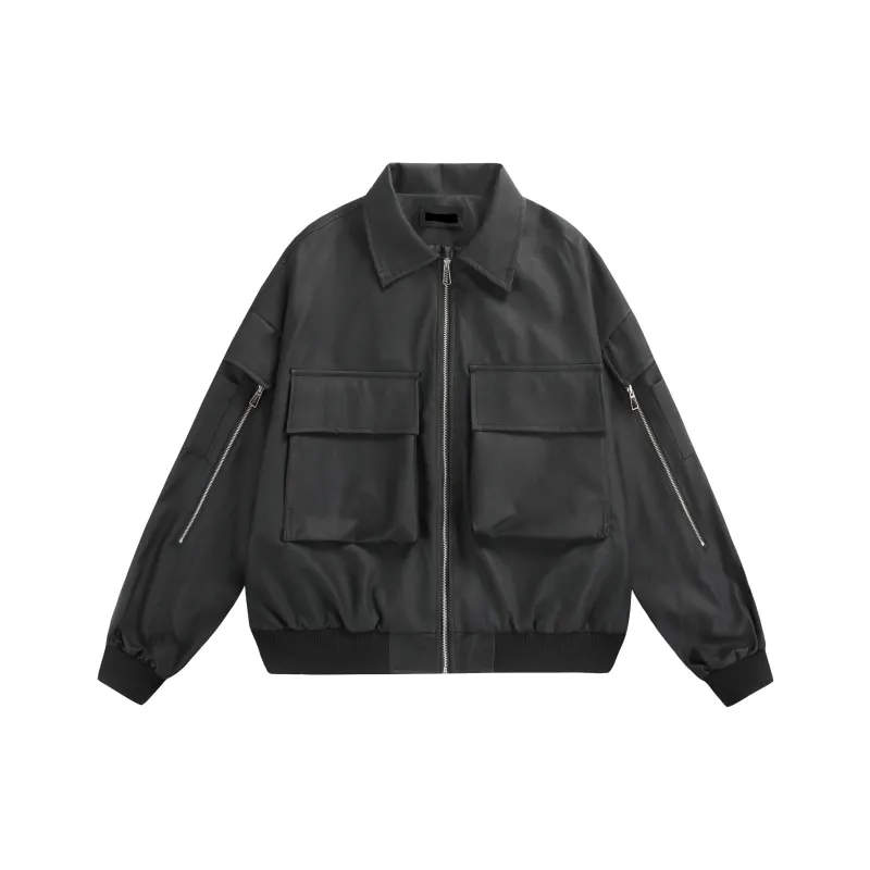 Xmithie Leather Jackets Coats Unisex Black-0
