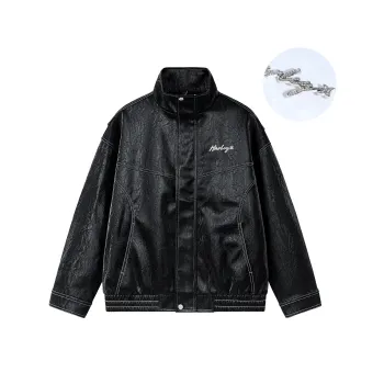 Hurley Leather Jacket Unisex Black