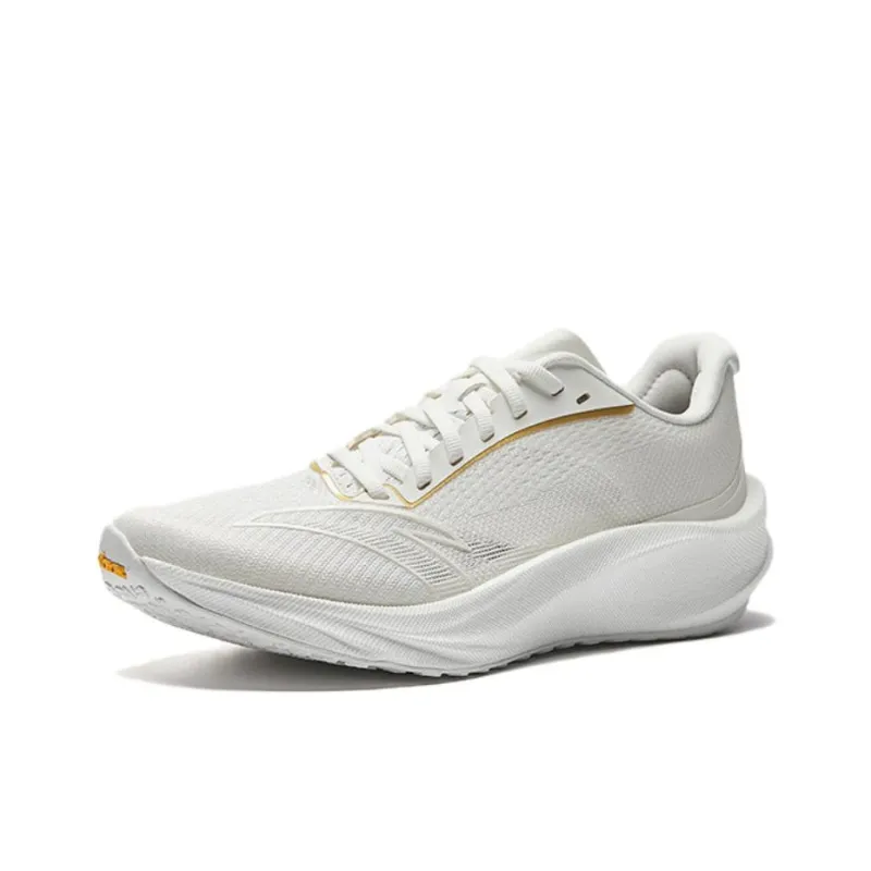Anta Asphalt Road Dominator 3V Cushioning And Breathable Low Top Training Racing Running Shoes Men's White Gold-0