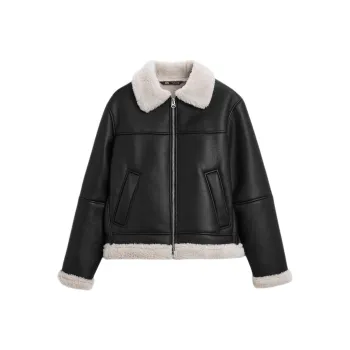 ZARA Leather Jacket Men's Black
