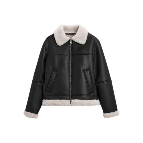 ZARA Leather Jacket Men's Black