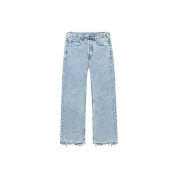 Askyurself Straight Fit Jeans Unisex Washed Blue