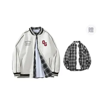 OGEK Baseball Jacket Unisex Light Heather Gray