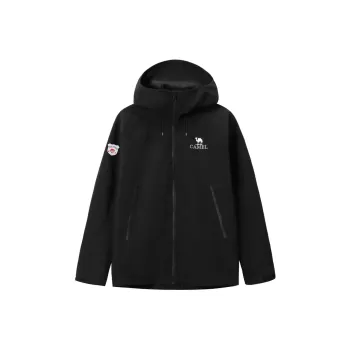 CAMEL All weather Waterproof And Windproof To Keep Warm Windbreaker Jacket Unisex Black