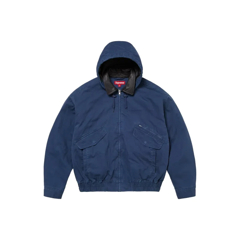 Supreme Leather Collar Utility Jacket FW24-4