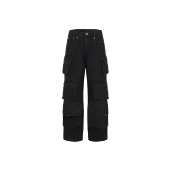 BIPOLAR Urban Techwear Cargo Pants Unisex Black