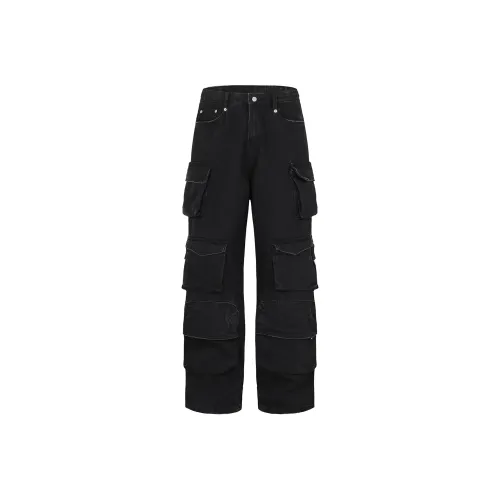 BIPOLAR Urban Techwear Cargo Pants Unisex Black