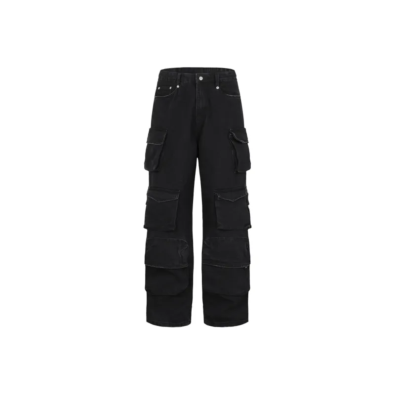 BIPOLAR Urban Techwear Cargo Pants Unisex Black-0