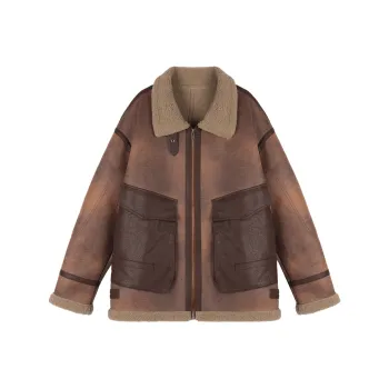 WILD LEADER Leather Jacket Unisex Dark Brown