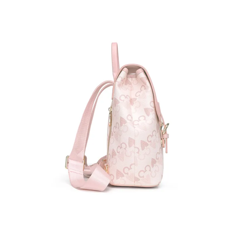 Disney Mickey Series PU Backpack Regular Women's Pink/White/Brown-2