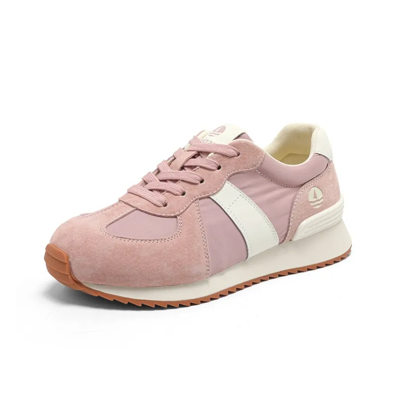 NAVIGARE Small Sailboat Height Increasing Low Top Casual Shoes Women's Pink-1
