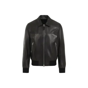 TOM FORD Zip-Up Leather Bomber Jacket