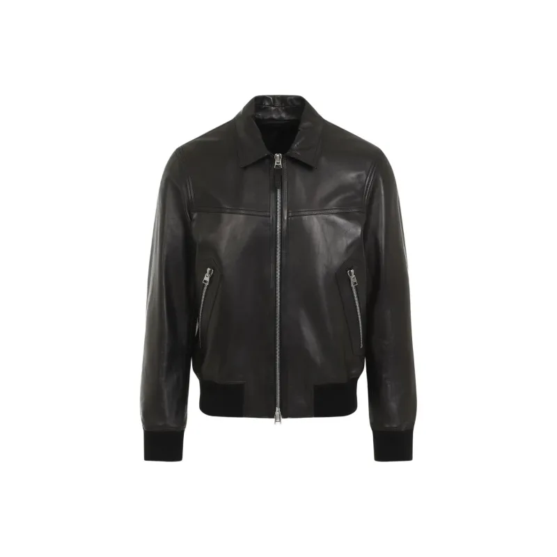 TOM FORD Zip-Up Leather Bomber Jacket-0