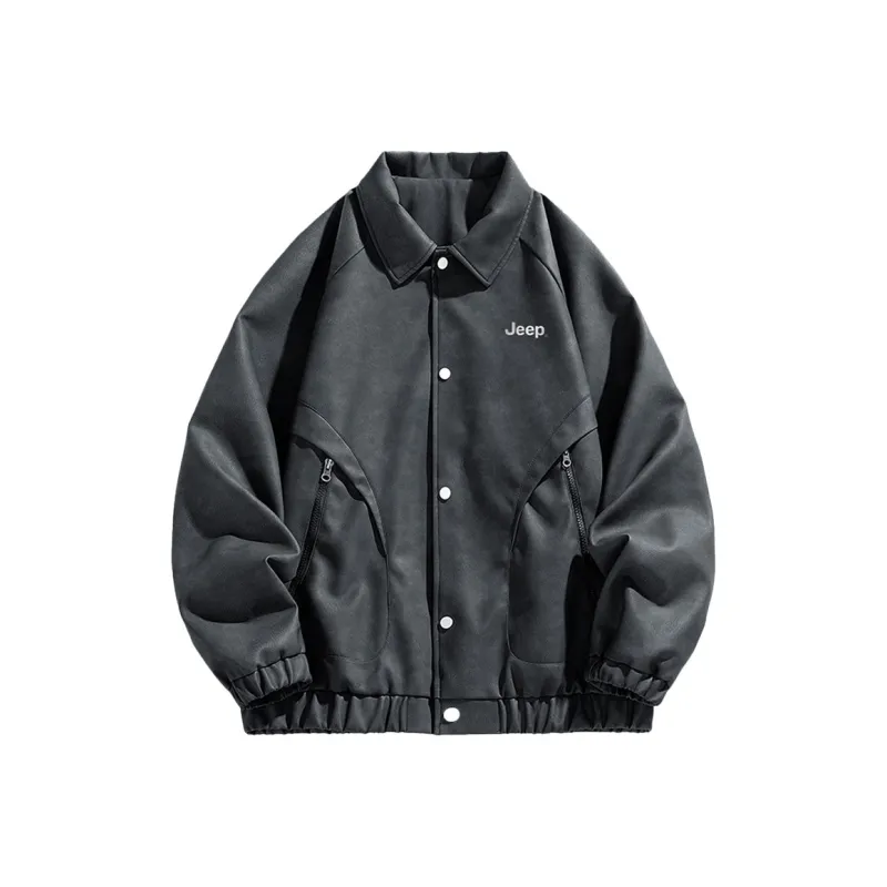 Jeep Leather Jacket Fall And Winter Unisex-18