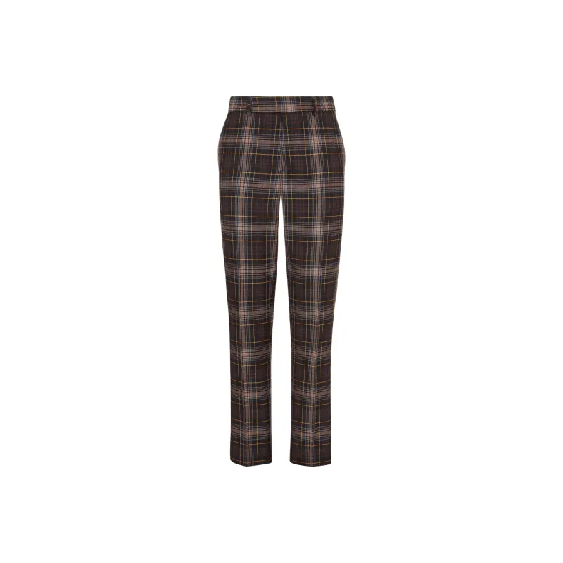 FENDI Tartan Tapered Leg Trousers-0