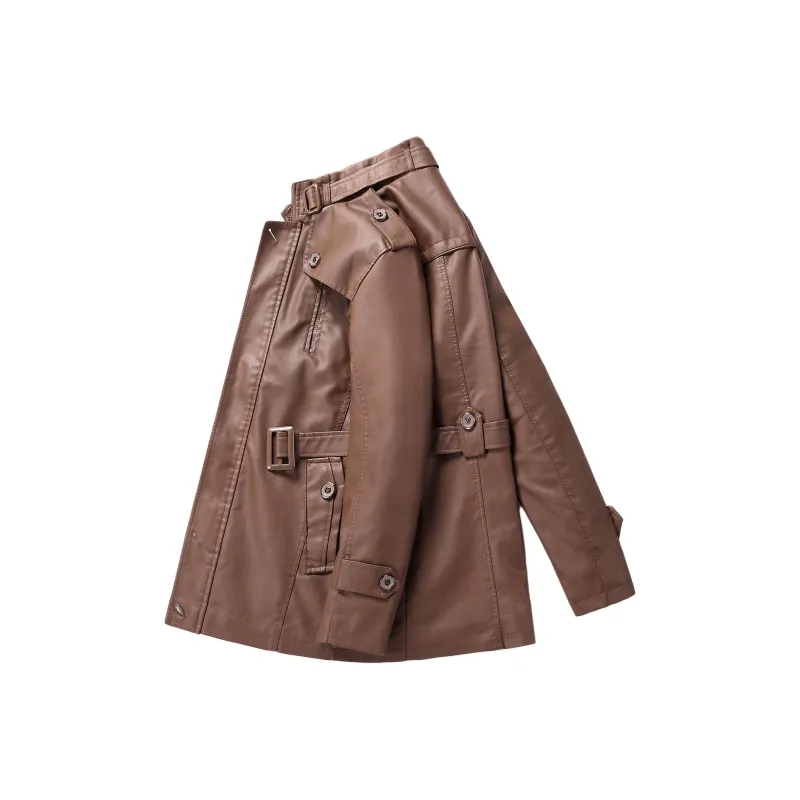 RASHOMONG Leather Jacket Unisex Earth Yellow-0