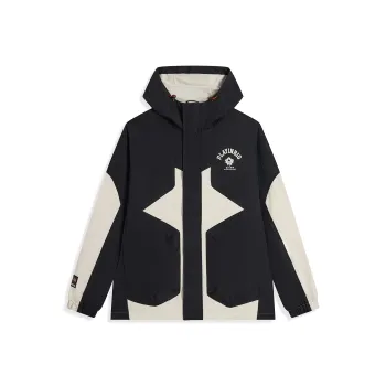 XTEP Basketball Collection Trench Coat Men's Jet Black/Tofu Skin