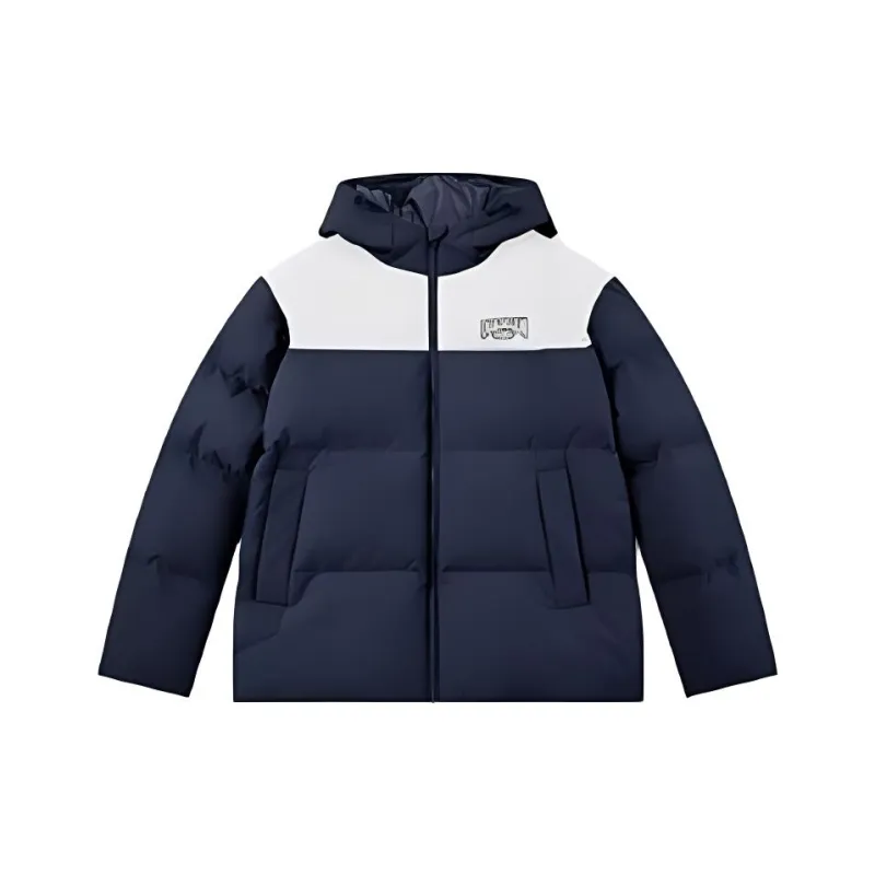 QIAODAN Down Jacket Men's Starry Night Blue/Jordan White-0