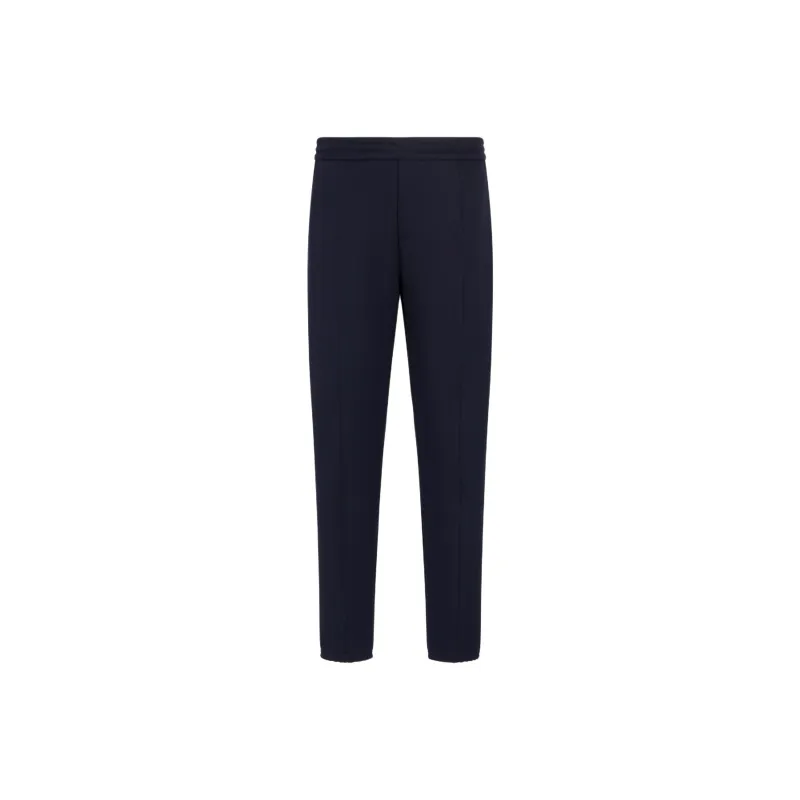 EMPORIO ARMANI Tapered Leg Twill Weave Trousers-0