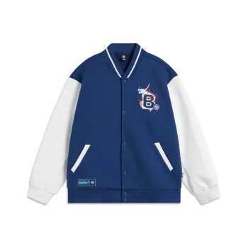 LiNing Basketball Collection Baseball Jacket Men's Navy Ivory