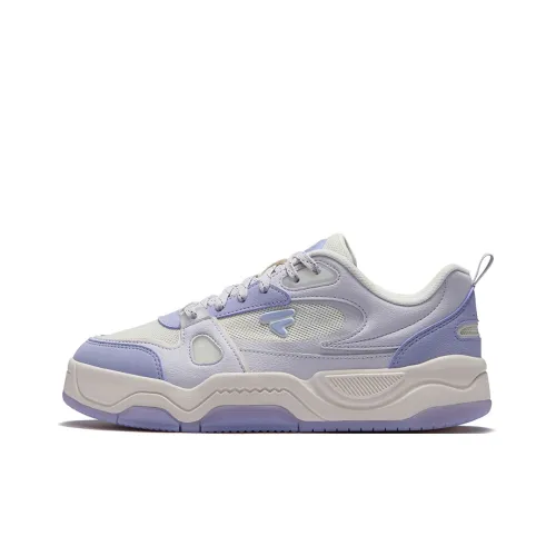 FILA FUSION BANK III Anti Slip Wear Resistant Low Top Skateboard Shoes Women's White Purple