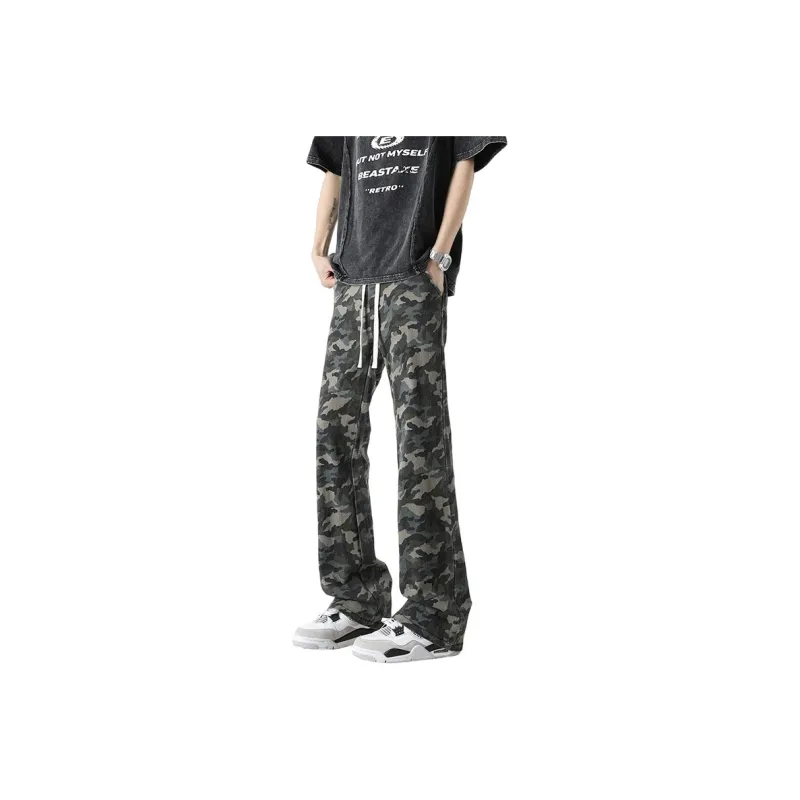 LA'T.WEEKEND Casual Pants Unisex Camouflage-0
