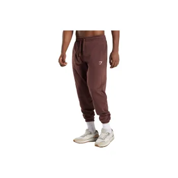 GYMSHARK ESSENTIAL OVERSIZED JOGGERS Knitted Sweatpants Men's Cherry Brown